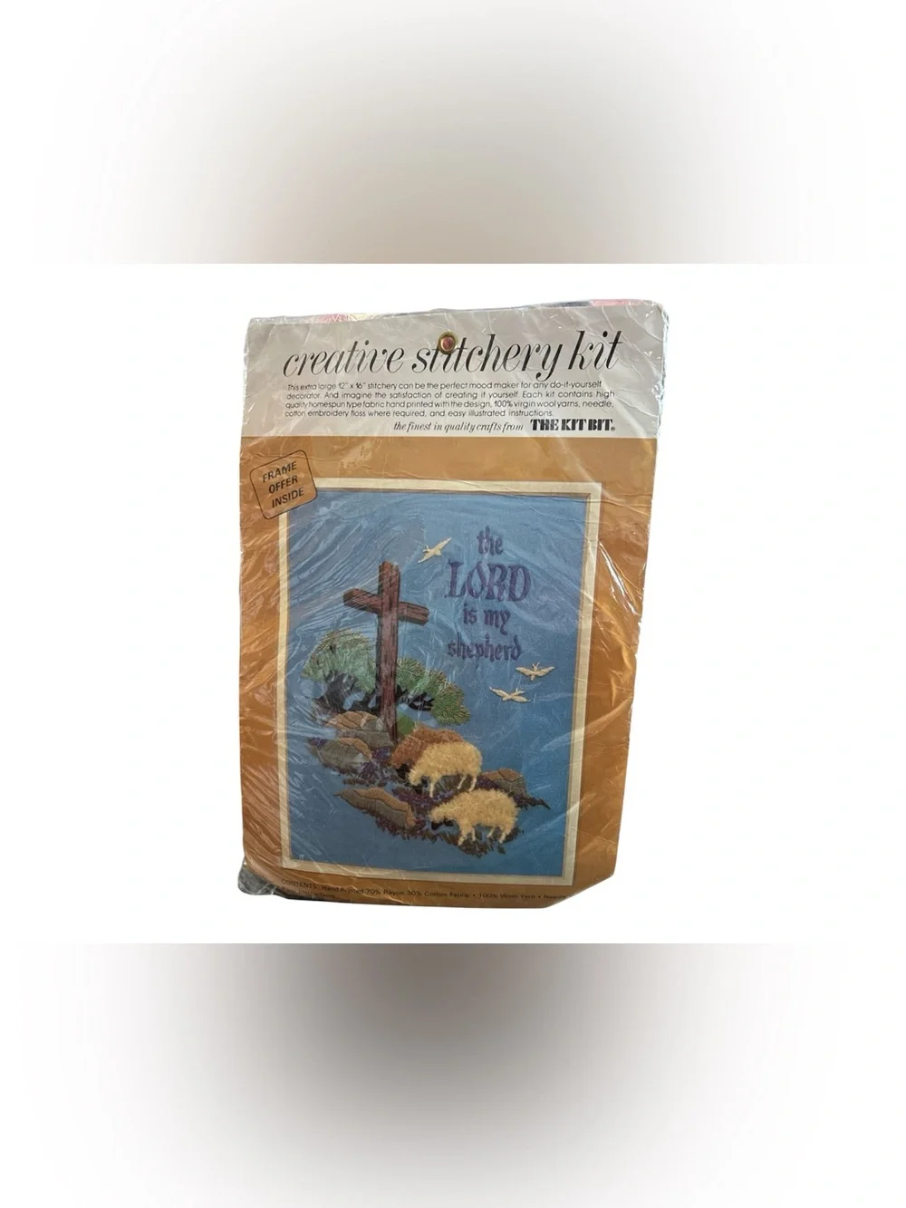 The Lord Is My Shepherd Creative Stitchery Kit The Kit Bit Vintage Crewel 1975